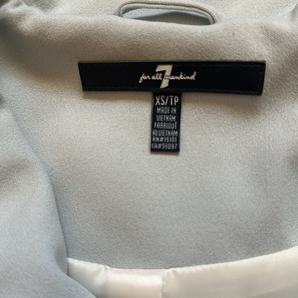 7 For All Mankind asymmetrical drape belted tench coat - Picture 8 of 10